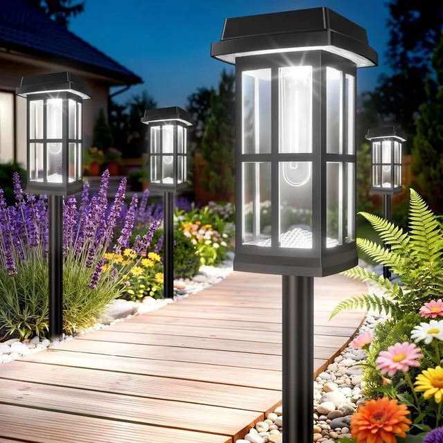 Main image of 12 Pack Solar Pathway Lights Outdoor, 2 Lighting Modes Waterproof Solar Lights Outdoor, Brighter Up to 15Hrs Outdoor Solar Lights for Garden Landscape Path Walkway Driveway Sidewalk