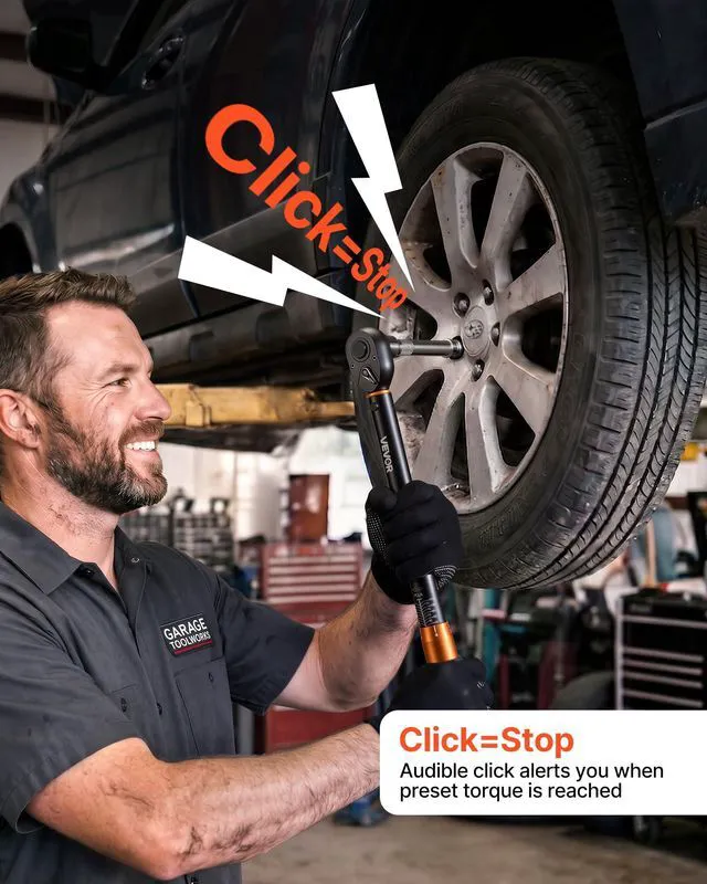 Alt view image 6 of 7 - Torque Wrench Set 1/4" 3/8" 1/2" Drive Click Torque Wrench 47-Piece, Dual Scale Readings, ±3% High Precision, with Spark Plug Sockets, Bits, Extension Bars, Storage Case, for Automotive Repair