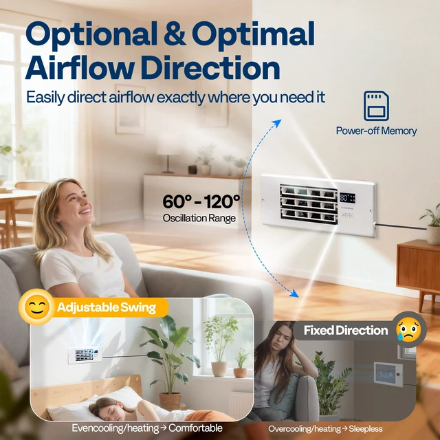 Alt view image 6 of 7 - Register Booster Fan - 4'' x 12'' Opening with Adjustable Louver Smart Thermostat & 10-Speed WIFI App Control - AC Vent Fan for Floor, Ceiling, Wall - Quiet Operation (White)