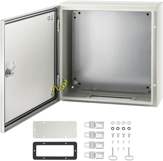 Main image of NEMA Steel Enclosure, 16 x 16 x 6'' NEMA 4X Steel Electrical Box, IP66 Waterproof & Dustproof, Outdoor/Indoor Electrical Junction Box, with Mounting Plate