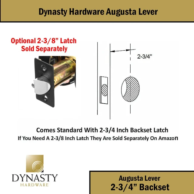 Alt view image 5 of 7 - Augusta Storeroom Lever Lockset, ADA, Grade 2, Flat Black ADA Compliant Storeroom Door Lever Lockset For Storage Room Or Commercial Facility, Grade 2 Heavy Duty Construction