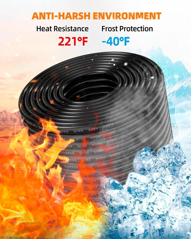 Alt view image 6 of 7 - 16 Gauge Wire, 16/3 Conductor Tinned Copper Electrical Wire, 100FT Flexible, Waterproof & Flame-Retardant Low-Voltage 16 AWG 3 Wire Cable with PVC Jacket for Automotive, RV, Marine, LED Strip