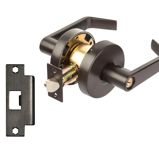 Alt view image 7 of 7 - Augusta Classroom Lever Lockset, ADA, Grade 2, Oil Rubbed Bronze ADA Compliant Classroom Door Lever Lockset For School, Classroom Or Educational Facility, Grade 2 Heavy Duty Construction
