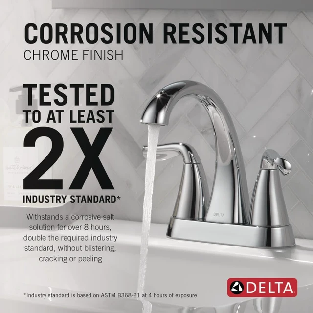 Alt view image 2 of 7 - Arvo Centerset Bathroom Faucet, Chrome 2-Handle Bathroom Faucet, Bathroom Sink Faucet, Chrome 3-Hole Bathroom Faucet, Chrome 25840LF