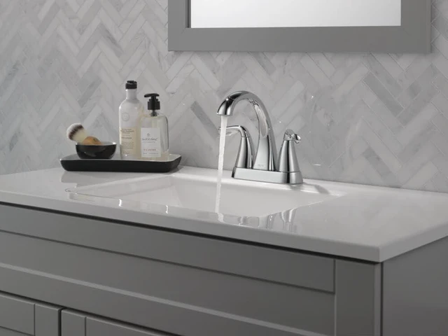 Alt view image 6 of 7 - Arvo Centerset Bathroom Faucet, Chrome 2-Handle Bathroom Faucet, Bathroom Sink Faucet, Chrome 3-Hole Bathroom Faucet, Chrome 25840LF