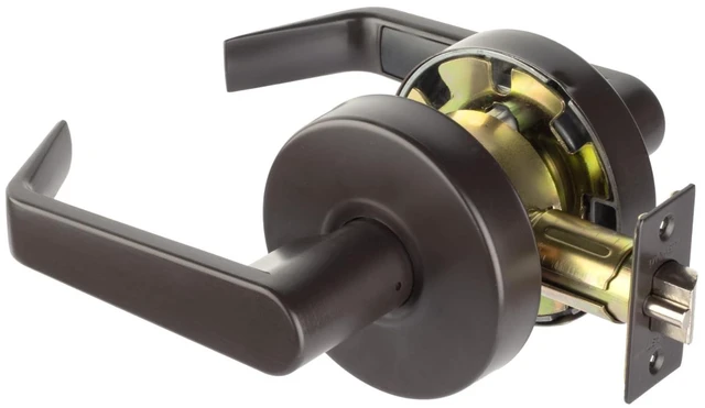 Alt view image 3 of 7 - Augusta Storeroom Lever Lockset, ADA, Grade 2, Oil Rubbed Bronze ADA Compliant Storeroom Door Lever Lockset For Storage Room Or Commercial Facility, Grade 2 Heavy Duty Construction