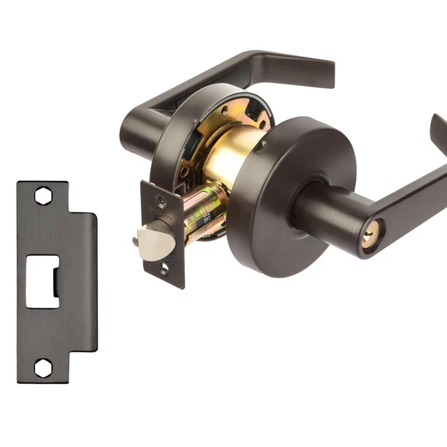 Alt view image 7 of 7 - Augusta Office/Entry Lever Lockset, ADA, Grade 2, Oil Rubbed Bronze ADA Compliant Commercial Door Lever Lockset For Office, Entry Or Warehouse Use, Grade 2 Heavy Duty Construction