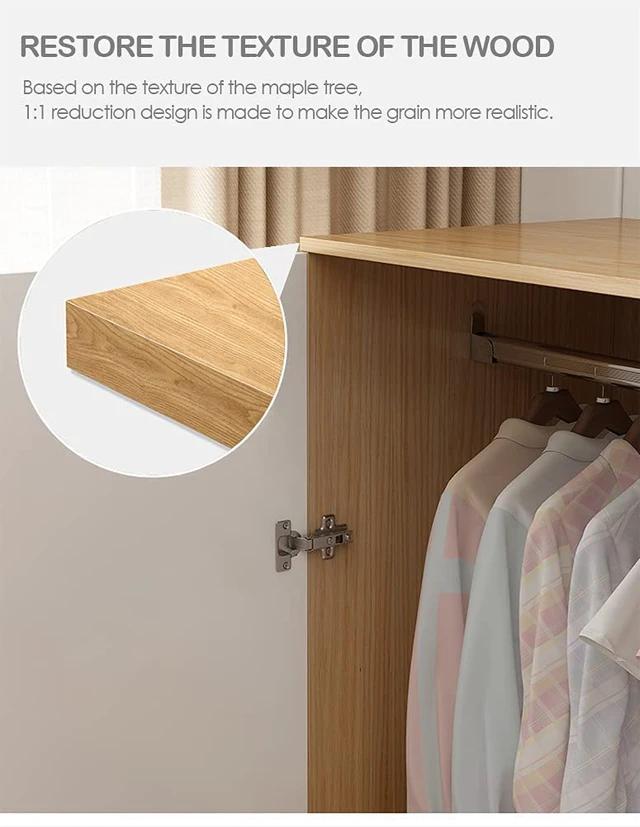 Alt view image 6 of 7 - Wood Grain Contact Paper Wood Peel and Stick Wallpaper 23.6"x118" Wood Look Contact Paper for Cabinets Self Adhesive Removable Wallpaper Oak Natural Vinyl Wrap Furniture Drawer Easy Install
