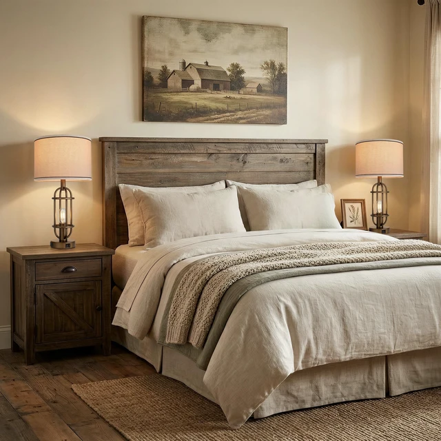 Alt view image 5 of 7 - 22.3Framhouse Table Lamps for Living Room, Bedroom Lamps Set of 2 Bronze, Vintage Bedside Lamps for Nightstand, End Table, Dressing Table, Dual Button Switch, USB A+C Ports, Bulbs Included