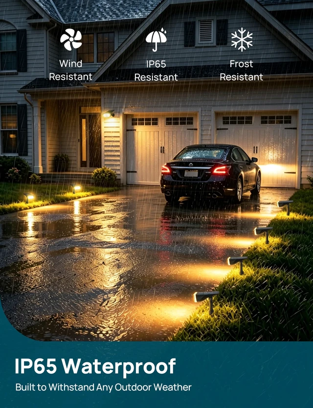 Alt view image 4 of 7 - Solar Lights Outdoor Waterproof LED Spotlights Warm White 6 Pack Starray, 3 Lighting Modes, 650LM, 3000K, Dusk to Dawn, In-Ground Wall-Mounted for Landscape Yard Garden Tree Flag Pathway