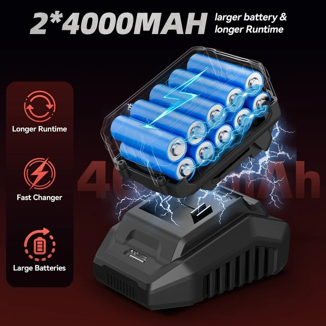 Alt view image 4 of 7 - 1/2" Cordless Impact Wrench 1107Ft-lbs(1500N.m) with 21V 2 Battery Brushless High Torque 1/2 Impact Gun, 3-Mode Speed, Electric Impact Driver with 4 Socket for Home Car Pickup Truck RV Mower