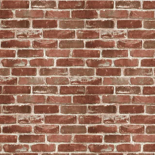 Main image of Red Brick Wallpaper Self-Adhesive Peel and Stick Wallpaper Waterproof and Removable Good for Home Decoration and Furniture Renovation 35.4 x 393.7 Inch