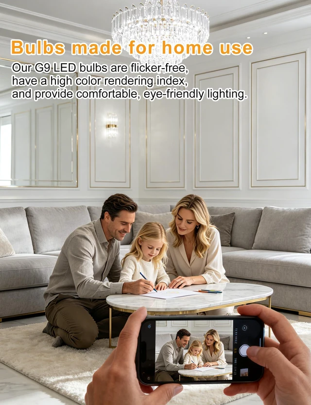 Alt view image 5 of 7 - 24-Pk G9 LED 4W, 6000K Daylight, Dimmable Ceramic Base Bulb, 450LM 24-Pk 4W G9 LED, 40W Equiv, 450LM, Smooth Dimming, Flicker-Free, Ceramic Base for Heat Resistance, Chandelier & Sconce