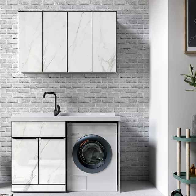 Alt view image 5 of 6 - White Brick Wallpaper, Self-Adhesive Peel and Stick Wallpaper Waterproof and Removable Good for Home Decoration and Furniture Renovation (17.5 x 394Inch)