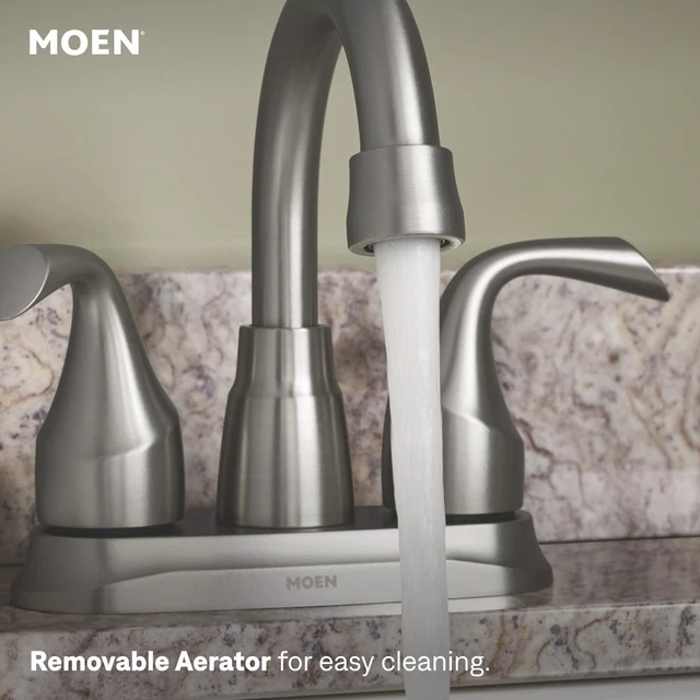 Alt view image 5 of 7 - Idora Spot Resist Brushed Nickel Two-Handle Centerset Bathroom Sink Faucet with Drain Assembly, 84115SRN
