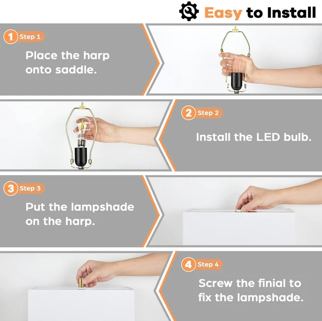 Alt view image 7 of 7 - 22" Gold Modern Table Lamp Set of 2 with 2 USB Ports&AC Outlet 3 Way Dimmable, Touch Control, White Fabric Shade, Bedside Desk Lamp for Living Room, Bedroom, 2 LED Bulbs Included