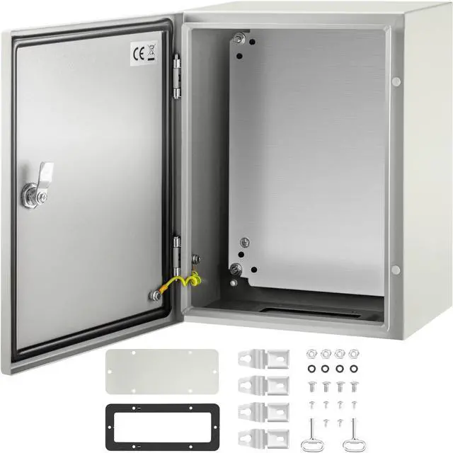 Main image of NEMA Steel Enclosure, 16 x 12 x 8'' NEMA 4X Steel Electrical Box, IP66 Waterproof & Dustproof, Outdoor/Indoor Electrical Junction Box, with Mounting Plate