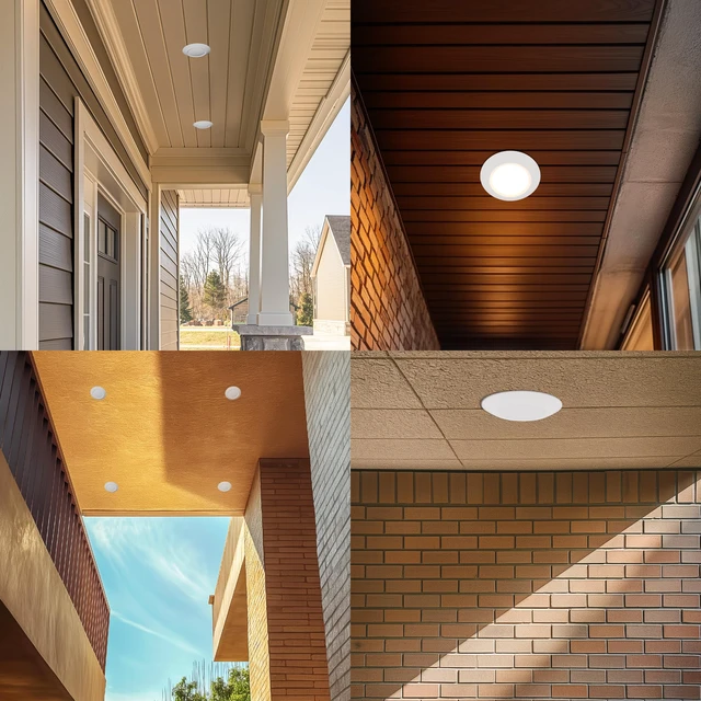 Alt view image 6 of 7 - 6 Inch LED Low Profile Disk Light with Dusk to Dawn Sensor, 120VAC, 15W, 5CCT Color Changing, 1000LM, Non-Dimmable, ETL, Shower Rated Screw in Photocell Ceiling Light, White/8 Packs