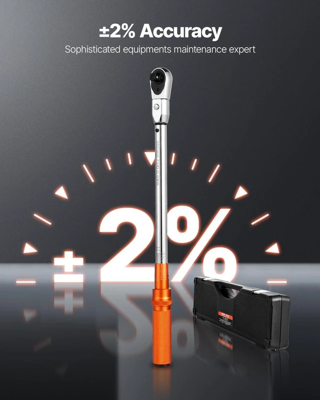 Alt view image 3 of 7 - Adjustable Torque Wrench 1/2 Inch Drive, 20-160Ft.lb/27.1-216.8Nm, 38MM Open End, 3/8 Inch Drive Torque Wrench with Interchangeable Jaw & Ratchet Head for HVAC, Car, Moto, Narrow Pipeline