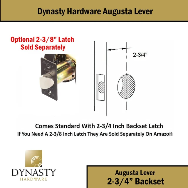 Alt view image 5 of 7 - Augusta Privacy Lever Set, ADA, Grade 2, Oil Rubbed Bronze ADA Compliant Privacy Door Lever Lockset For Bathroom Use, Grade 2 Heavy Duty Construction, Model AUG-20-10B