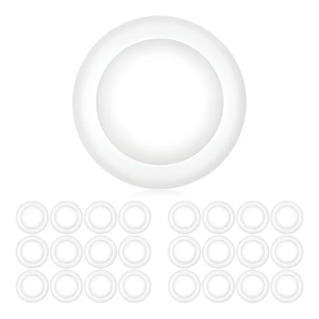 Main image of (24 Pack) 5/6 Inch Dimmable LED Disk Light Surface Flush Mount 15W, UL Listed, Recessed Retrofit Ceiling Disc Lights, Energy Star, Installs into Junction Box Or Recessed Can, 1050lm - 4000K