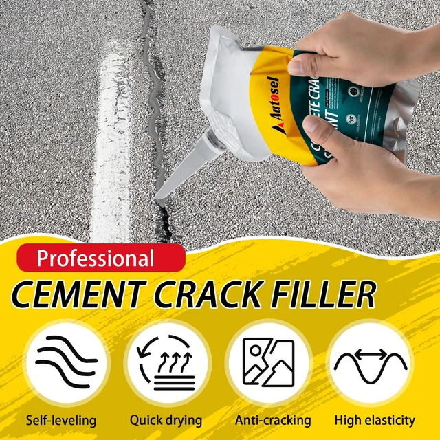Alt view image 2 of 7 - Concrete Crack Filler, Cement Crack Filler, Self-Leveling Concrete Crack Repair Filler, High-Elasticity Waterproof Caulking Glue for Driveways, Walkways, Patios, and Driveway Crack Repair 10 PCS