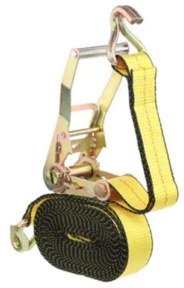 Alt view image 3 of 7 - Premium Ratchet Tie Down 1 PK 2 in 27 FT- 3333 LBS Working Load 10000 LBS Break Strength Double J Hook Cargo Straps Perfect for Moving Appliances,Lawn Equipment and Motorcycles,(Pack of 6)