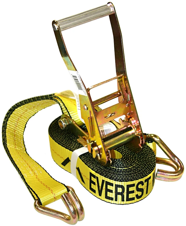 Alt view image 2 of 7 - Premium Ratchet Tie Down 1 PK 2 in 27 FT- 3333 LBS Working Load 10000 LBS Break Strength Double J Hook Cargo Straps Perfect for Moving Appliances,Lawn Equipment and Motorcycles,(Pack of 6)