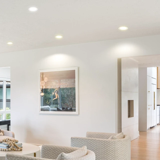 Alt view image 2 of 7 - 12 Pack 6 Inch LED Recessed Ceiling Light, 5CCT, 12W=110W, Dimmable 6000K/5000K/4000K/3000K/2700K Selectable, with Junction Box, Led Can Lights, White, IC Rated, ETL & Energy Star Certified