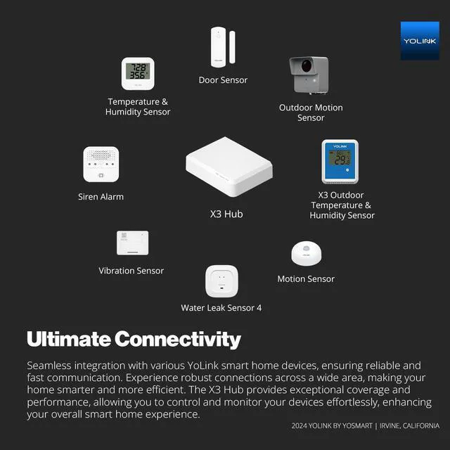 Alt view image 2 of 7 - X3 Hub Smart Home Gateway: 1/4 Mile Super Long Range LoRa Enabled Smart Home Automation Bridge Home Security Monitoring System - Central Controller for Smart Home Devices - White