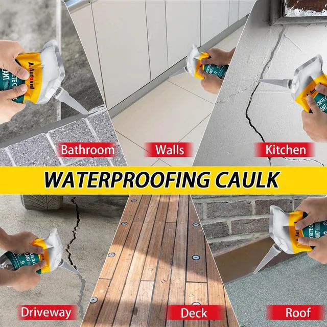 Alt view image 7 of 7 - Concrete Crack Filler, Cement Crack Filler, Self-Leveling Concrete Crack Repair Filler, High-Elasticity Waterproof Caulking Glue for Driveways, Walkways, Patios, and Driveway Crack Repair 10 PCS
