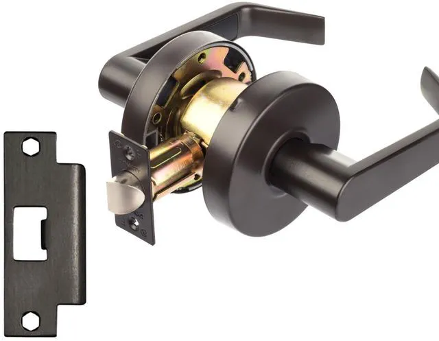Alt view image 7 of 7 - Augusta Passage Lever Set, ADA, Grade 2, Oil Rubbed Bronze ADA Compliant Passage Door Lever Lockset For Hallway Or Closet Use, Non-Locking, Grade 2 Heavy Duty Construction