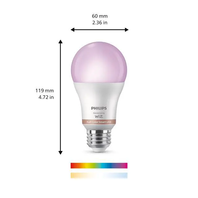 Alt view image 2 of 7 - Smart 100W A19 LED Light Bulbs 4-Pack - Connects to Your Wi-Fi - E26 - Control with Voice or App + Activate with Motion - Matter Compatible