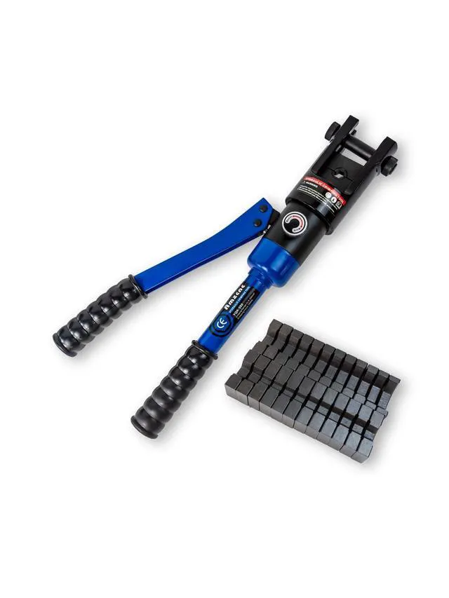 Alt view image 7 of 7 - Hydraulic Cable Crimper Tool 16 Ton 6AWG-600MCM 13 Dies Kit Electricians Automotive Marine Battery Cable Lug Crimper Copper Terminal Tool with US Dies for Electrical Wiring and Repairs