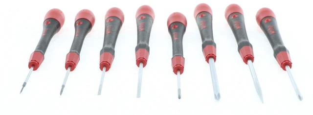 Alt view image 3 of 3 - 26193 Slotted & Phillips Screwdriver Set, 8 Piece, Soft PicoFinish Handles, Canvas Pouch, Chrome Finish