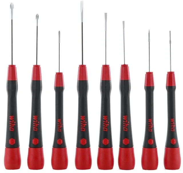 Alt view image 2 of 3 - 26193 Slotted & Phillips Screwdriver Set, 8 Piece, Soft PicoFinish Handles, Canvas Pouch, Chrome Finish