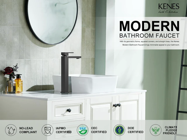 Alt view image 2 of 7 - Matte Black Vessel Sink Faucet Single Hole, Tall Bathroom Sink Faucet Vessel Bowl Faucet with Pop Up Drain & Supply Lines, Lead-Free cUPC & NSF Certified, 1 Hole Faucet for Vanity RV Restroom