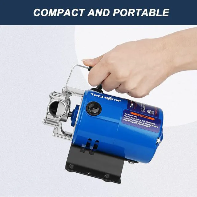 Alt view image 2 of 6 - Electric Water Transfer Pump, 115V 1/10HP 330GPH Water Pump. with ON/OFF Switch and Water Suction Hose Kit