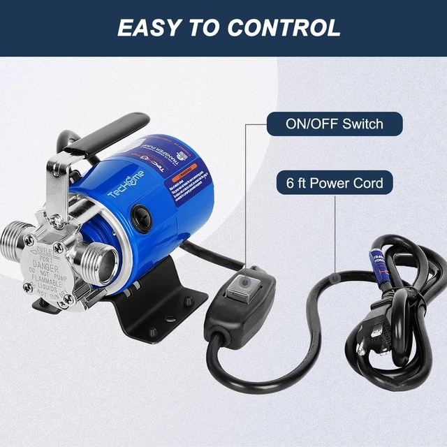 Alt view image 4 of 6 - Electric Water Transfer Pump, 115V 1/10HP 330GPH Water Pump. with ON/OFF Switch and Water Suction Hose Kit