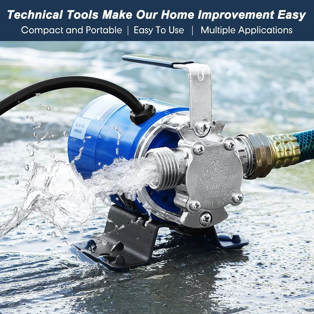 Alt view image 6 of 6 - Electric Water Transfer Pump, 115V 1/10HP 330GPH Water Pump. with ON/OFF Switch and Water Suction Hose Kit