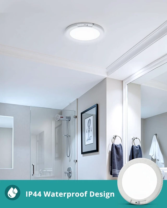 Alt view image 3 of 7 - 4Pcs Battery Operated Ceiling Lights Rechargeable with Motion Sensor Wireless Shower Light with Remote, 3000K 4500K 6500K 7.48", Dimmable Stick On Battery Light for Ceiling,Lámparas Recargables