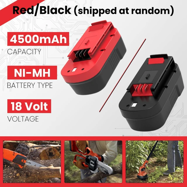 Alt view image 2 of 7 - 2Pack 4.5Ah Replacement for Black and Decker 18V Battery with Charger HPB18 HPB18-OPE Compatible with Black Decker Battery Charger 18 Volt A1718 FS18FL Firestorm Cordless Power Tool