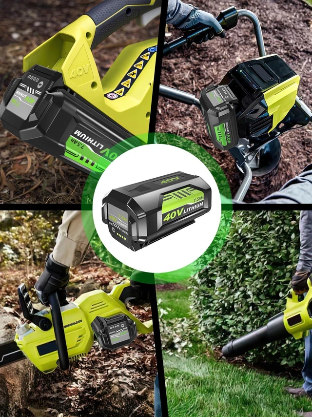 Alt view image 7 of 7 - 2Pack High Capacity 7500mAh 40V Battery Replacement for Ryobi 40V Battery Compatible with Ryobi 40 Volt Battery Lithium OP40404 OP40401 OP40605 OP40602 OP4026 Cordless Power Tools