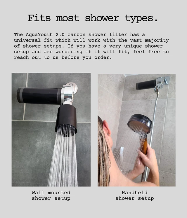 Alt view image 5 of 7 - 2.0 Carbon Shower Head Filter System | Removes Chlorine, Heavy Metals, And More | Great For Dry Skin/ Hair, And More | NSF Certified