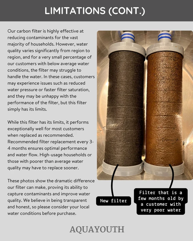 Alt view image 6 of 7 - 2.0 Carbon Shower Head Filter System | Removes Chlorine, Heavy Metals, And More | Great For Dry Skin/ Hair, And More | NSF Certified