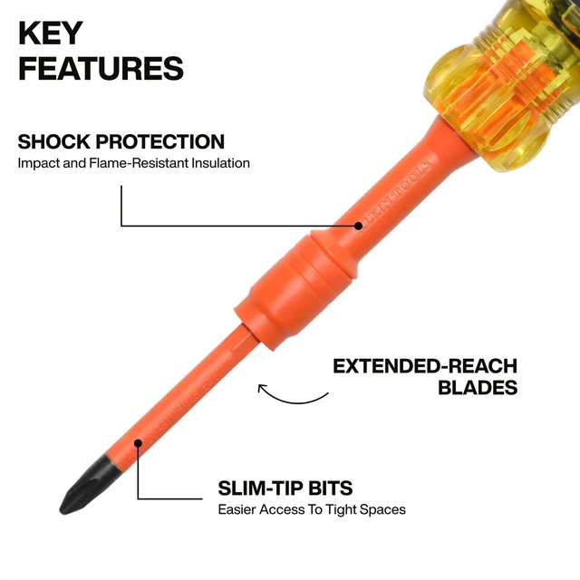 Alt view image 4 of 7 - 32310INS 10-in-2 Insulated Multi-Bit and Multi-Bit Precision Screwdriver Set, Auto-Locking Collar, 1000V Rated, In-Handle Bit Storage
