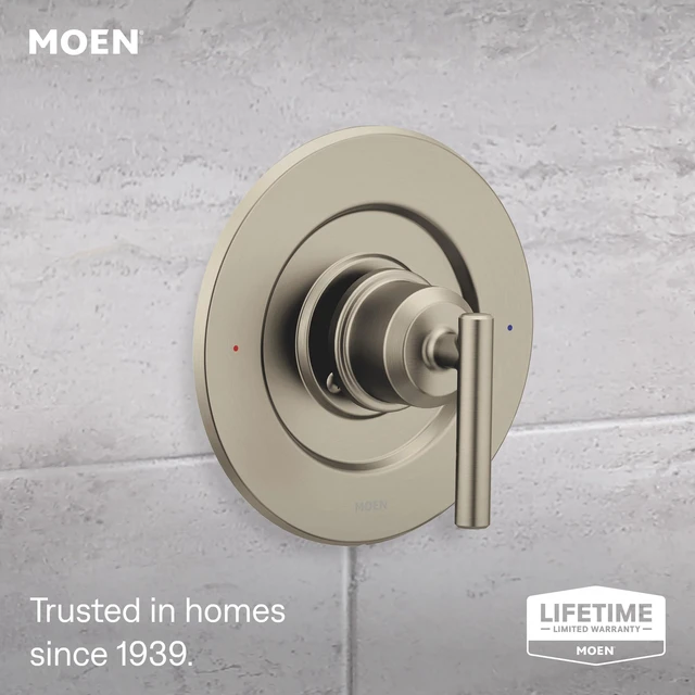 Alt view image 2 of 6 - Gibson Chrome Posi-Temp Pressure-Balancing Modern Shower Handle Only Trim, Valve Required, T2901BN
