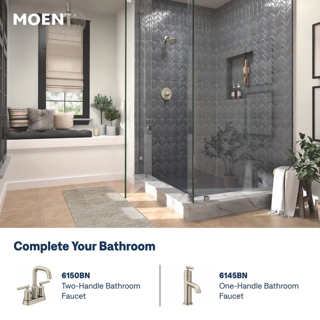 Alt view image 6 of 6 - Gibson Chrome Posi-Temp Pressure-Balancing Modern Shower Handle Only Trim, Valve Required, T2901BN