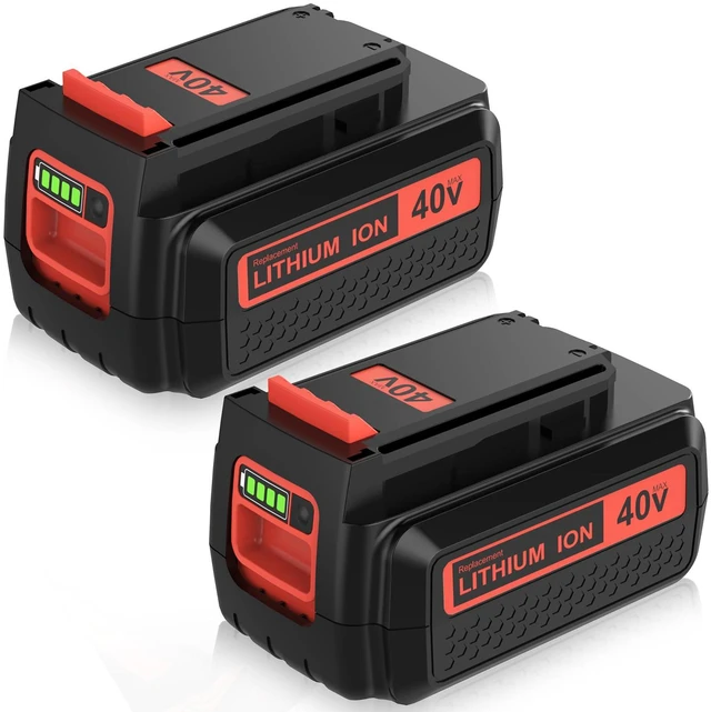 Main image of 2Pack 40v 3.6Ah LBX2040 Replacement for Black and Decker 40V Battery Lithium LBXR36 LBXR2036 LST540 LCS1240 LBX1540 Compatible with Black Decker 40V String Trimmer Sweeper Mower Tools