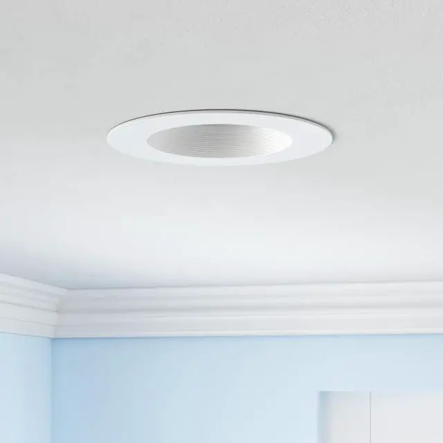 Alt view image 2 of 7 - 12 Pack 5/6 in. LED Baffle Retrofit Downlight,13W, Dimmable 965LM 4000K Cool White, 5 or 6 inch cans,TP 24 adapter, E26, IC & Damp Rated, Recessed Can Light for Office, Workspace, ETL